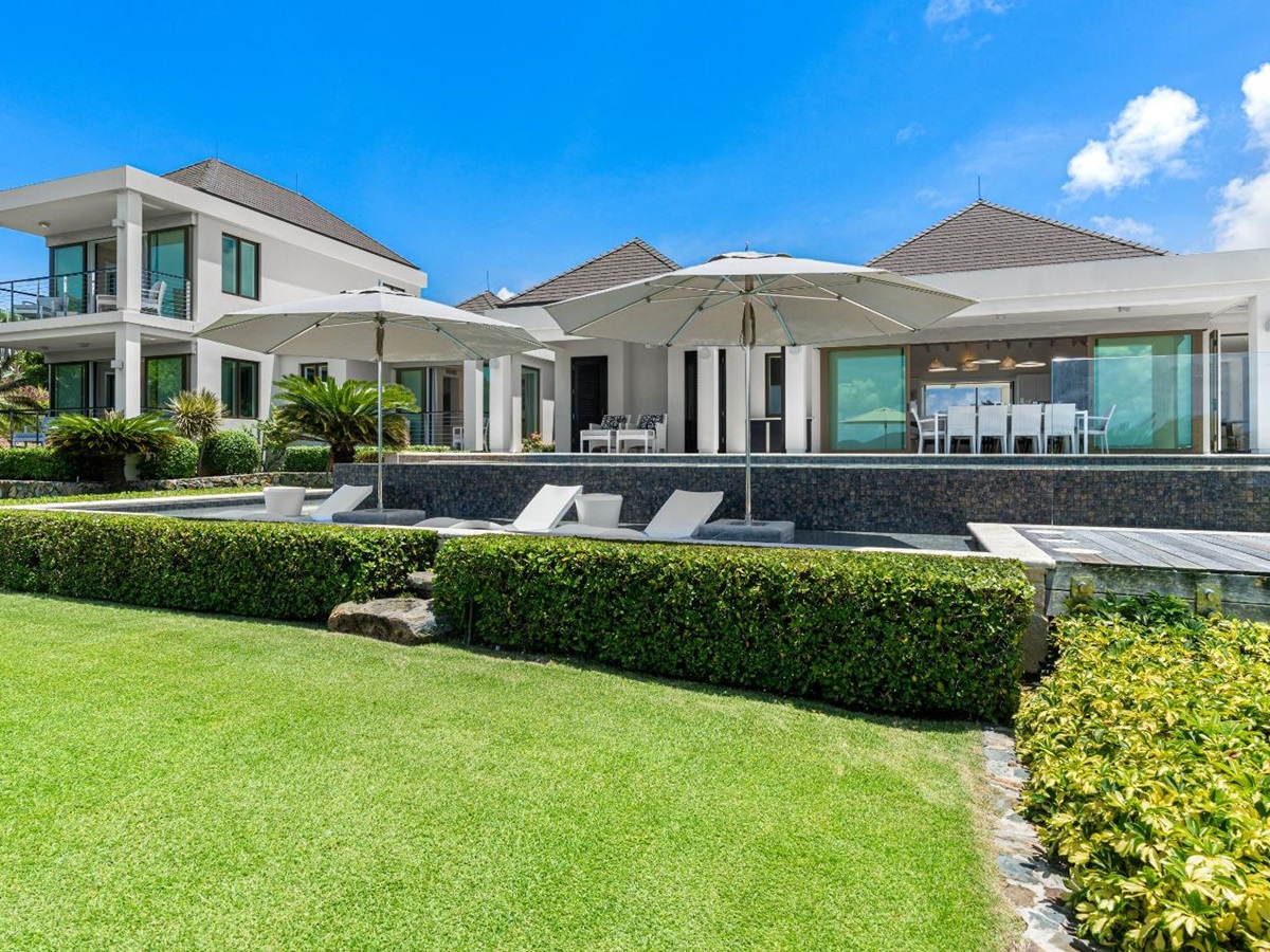 Garden at Nora Hazel House in the British Virgin Islands, Caribbean