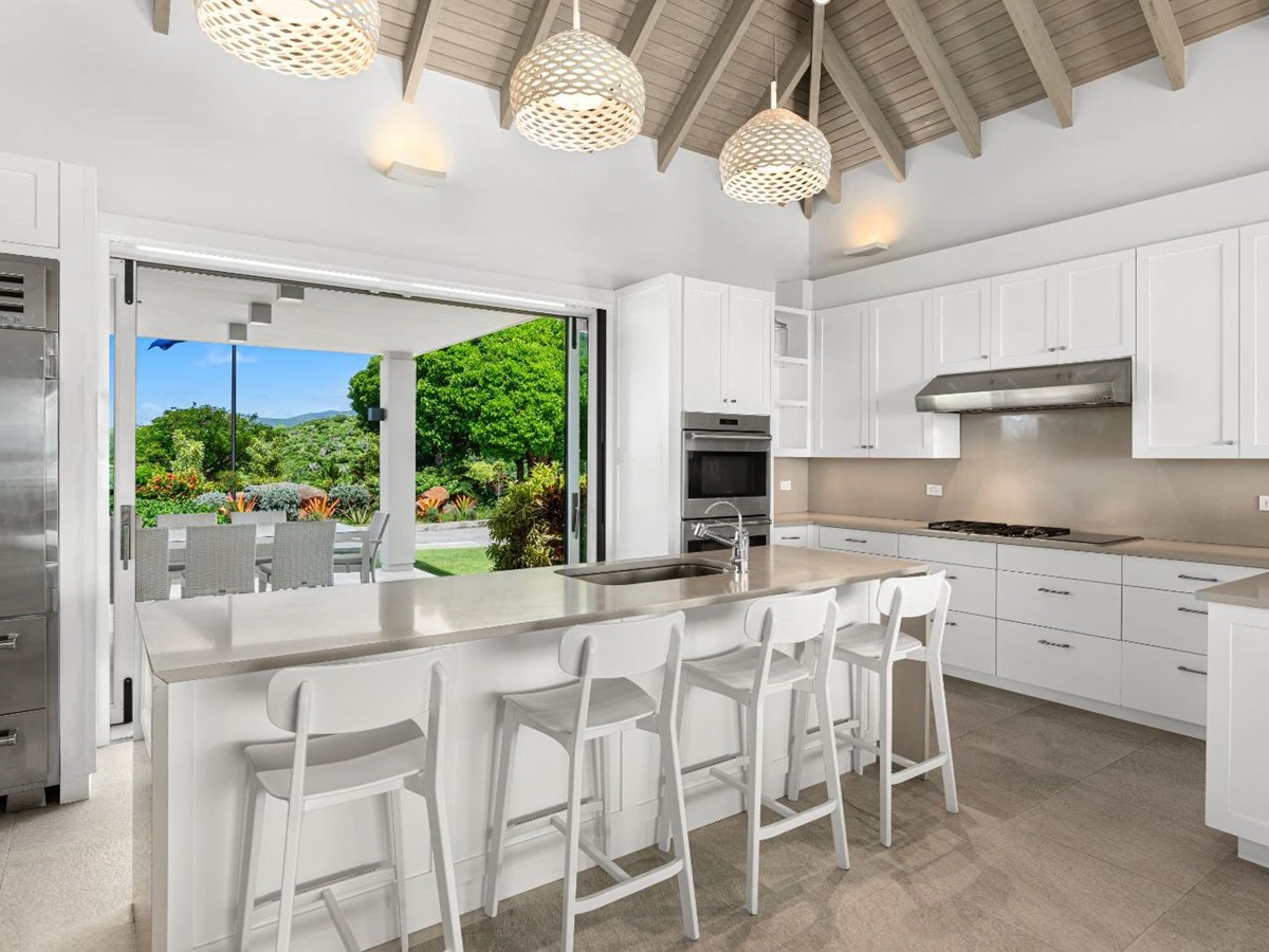 Kitchen at Nora Hazel House in the British Virgin Islands, Caribbean