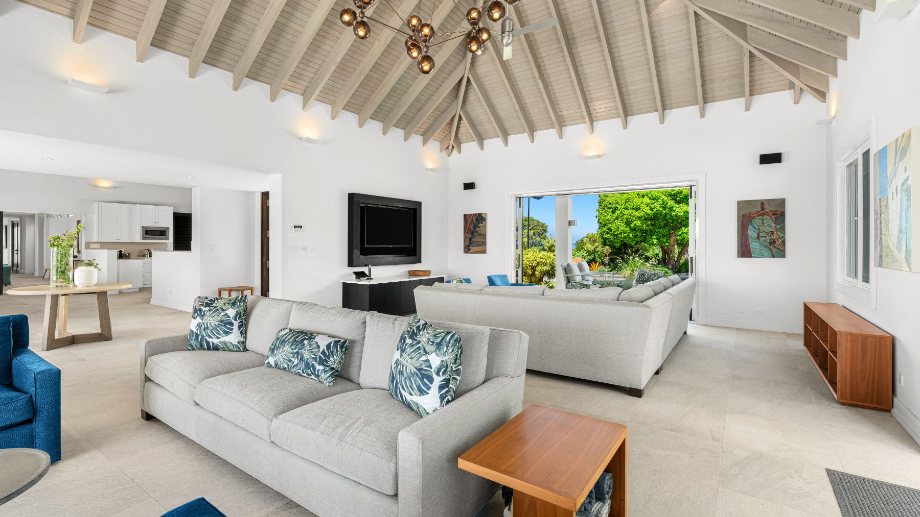 Lounge at Nora Hazel House in the British Virgin Islands, Caribbean