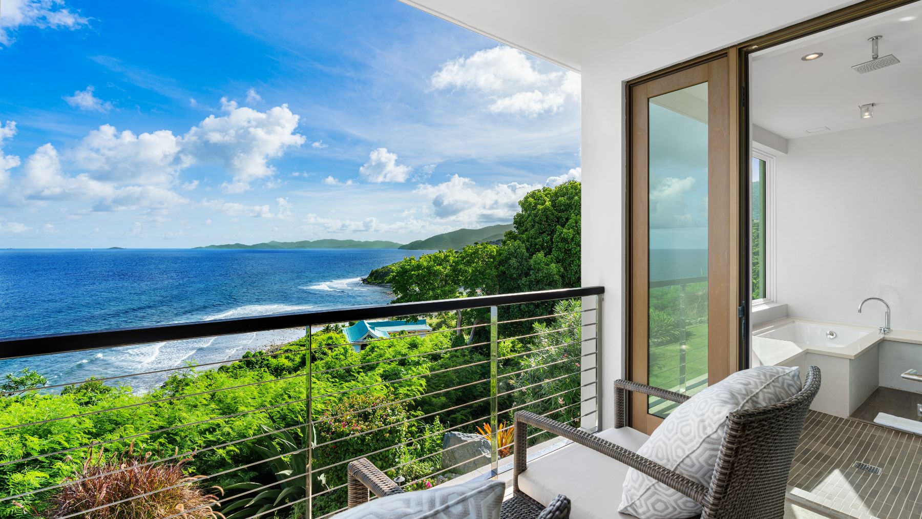 Balcony at Osprey House in the British Virgin Islands, Caribbean