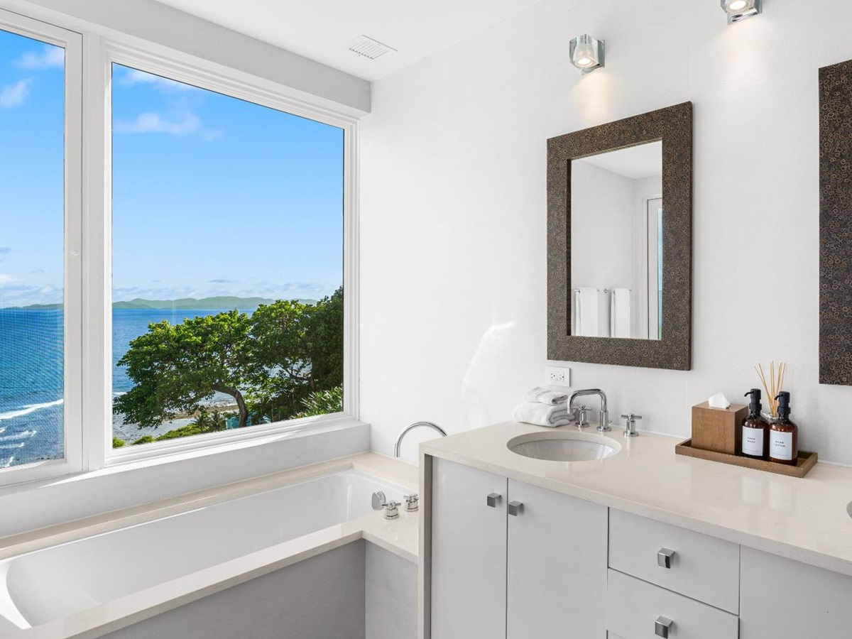 Bathroom at Osprey House in the British Virgin Islands, Caribbean