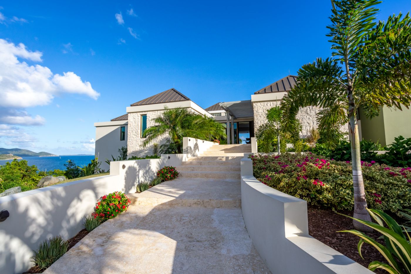 Entrance at Osprey House in the British Virgin Islands