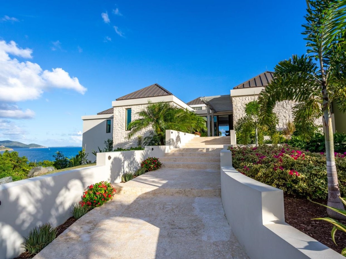 Entrance at Osprey House in the British Virgin Islands
