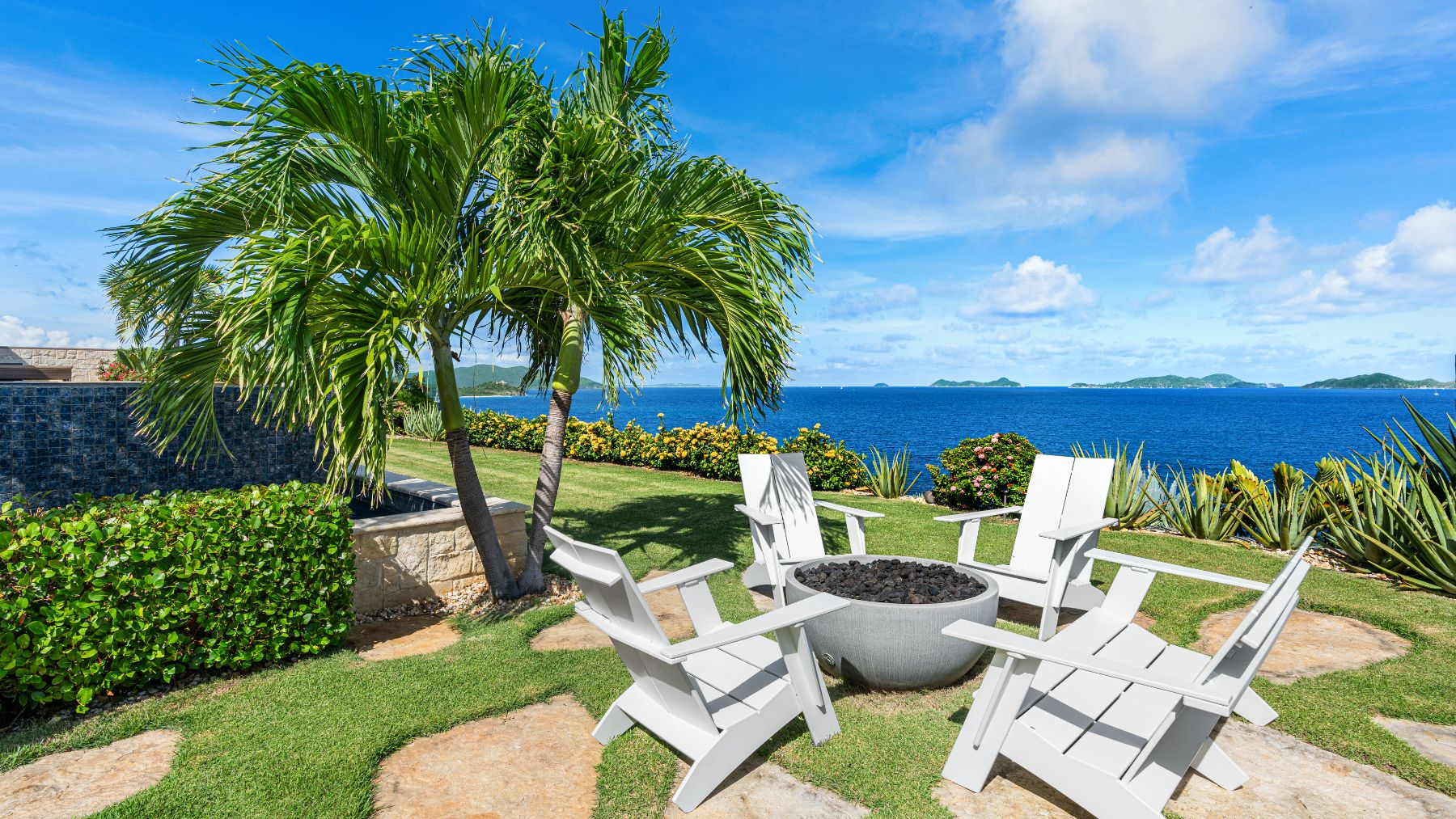 Firepit at Osprey House in the British Virgin Islands, Caribbean