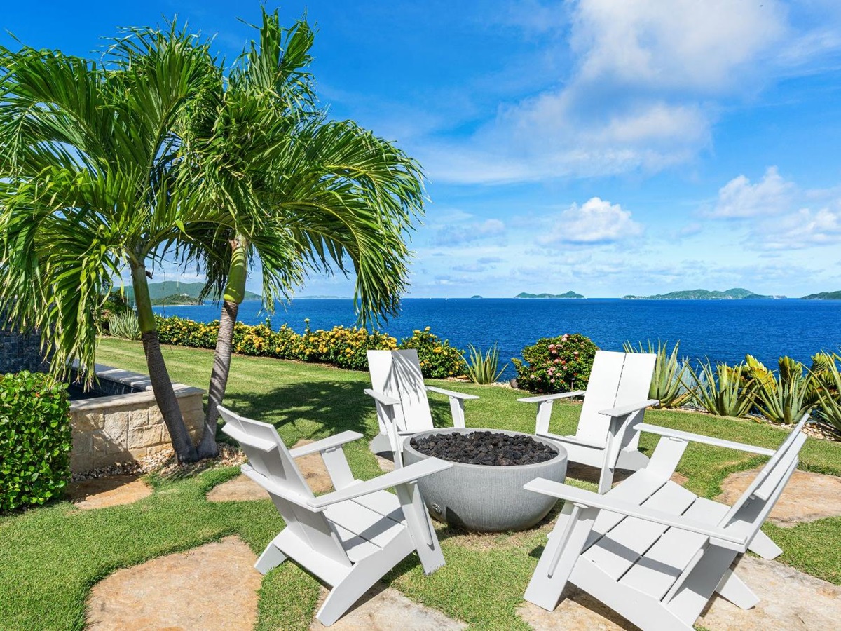 Firepit at Osprey House in the British Virgin Islands, Caribbean