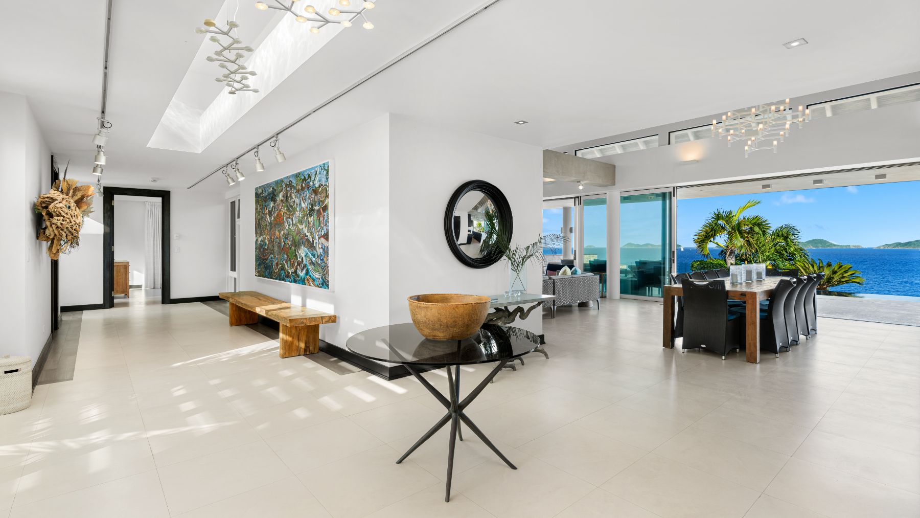 Hallway at Osprey House in the British Virgin Islands, Caribbean