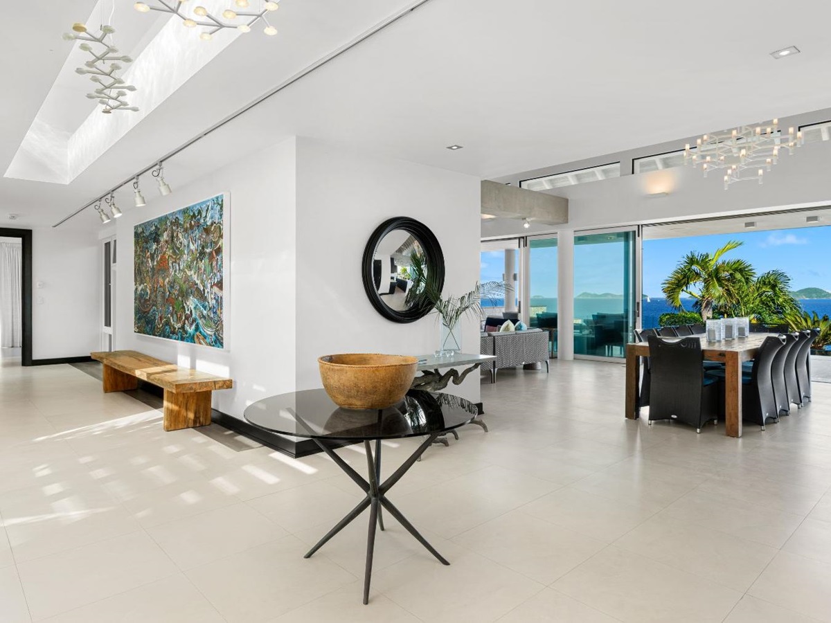 Hallway at Osprey House in the British Virgin Islands, Caribbean