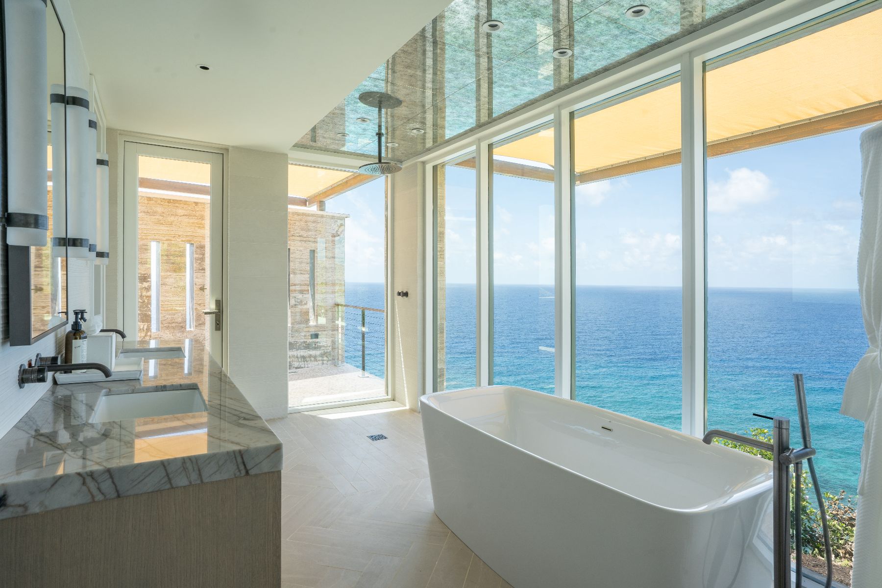 Bathroom at Quintessa in Oil Nut Bay in the British Virgin Islands