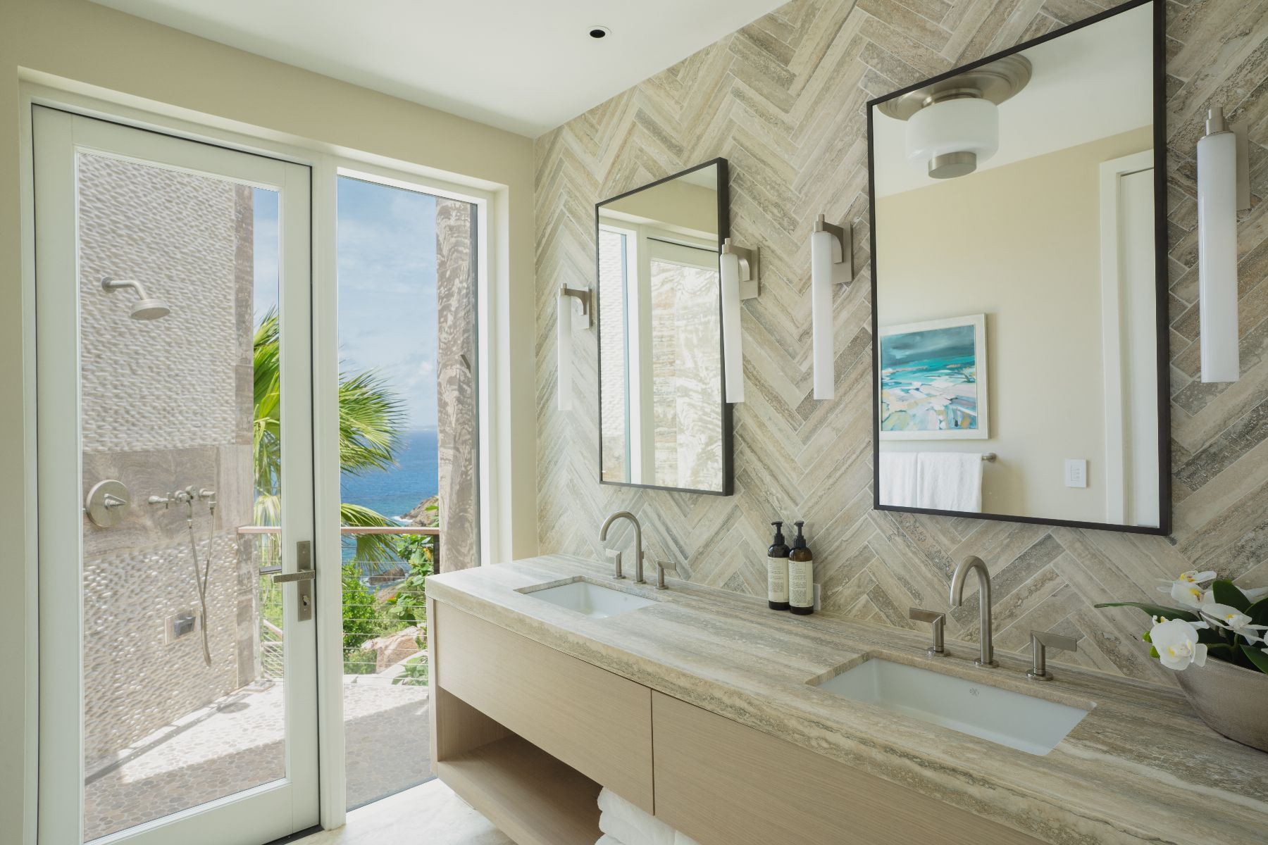 Bathroom at Quintessa in Oil Nut Bay in the British Virgin Islands