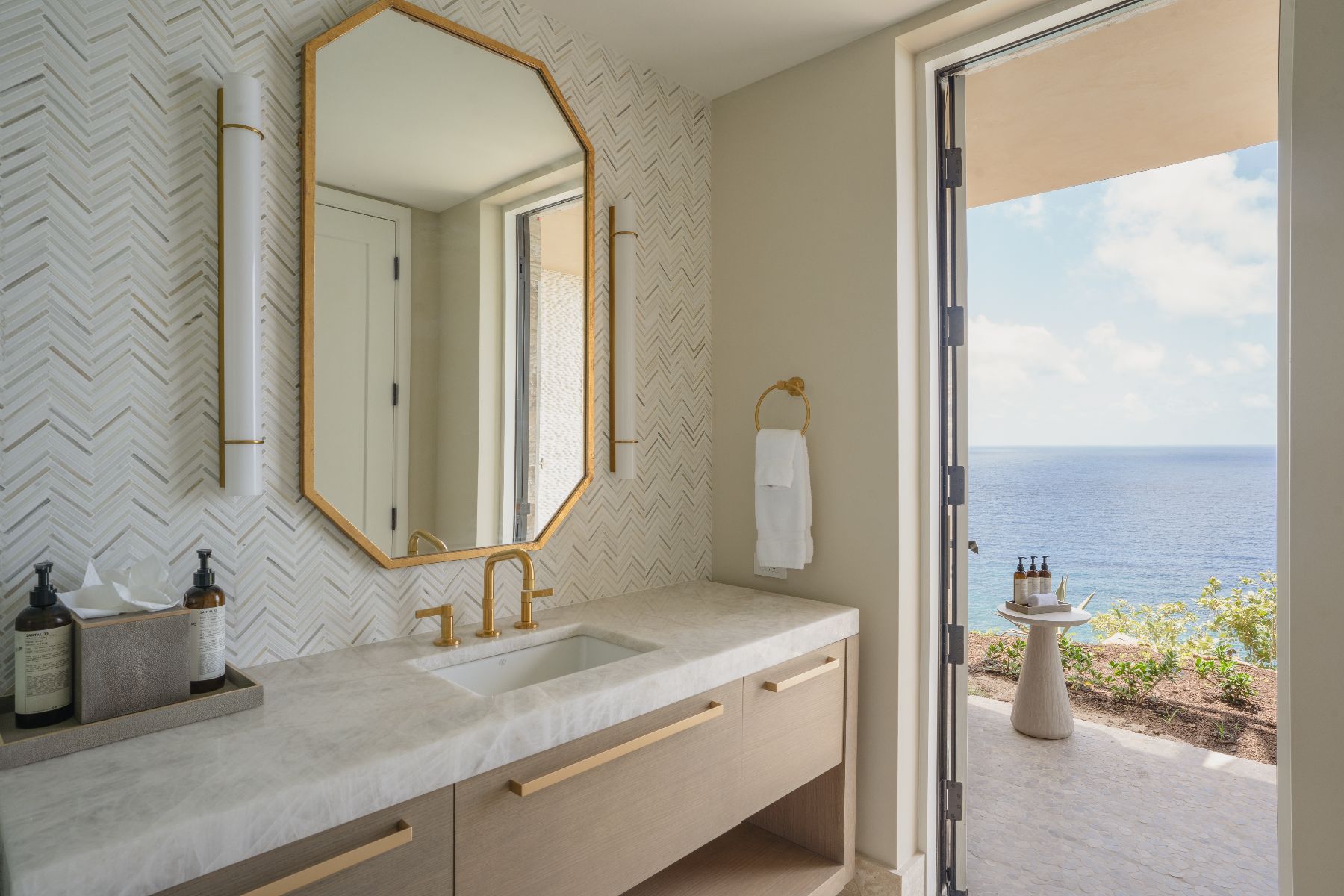 Bathroom at Quintessa in Oil Nut Bay in the British Virgin Islands