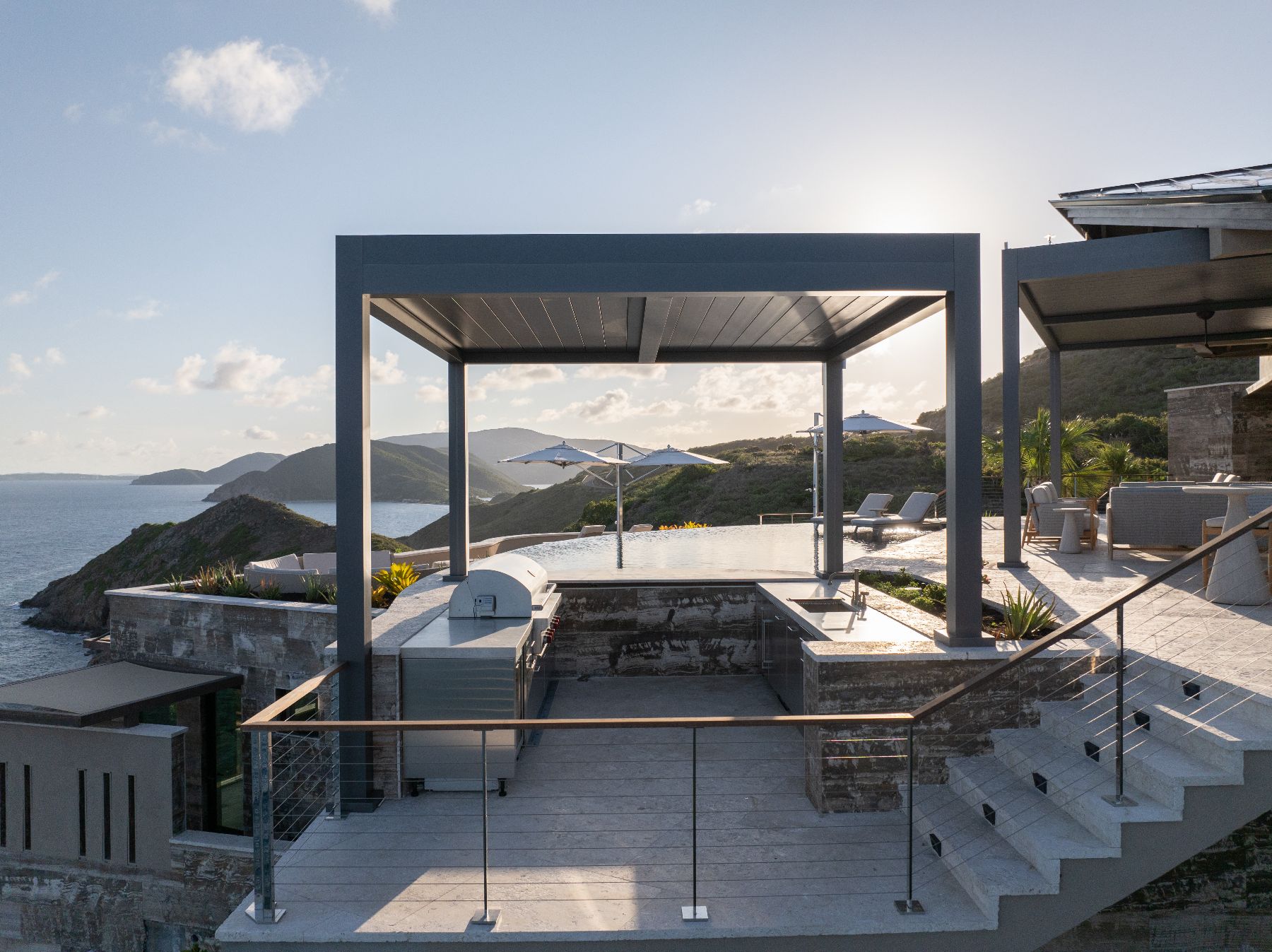 BBQ and outdoor kitchen at Quintessa in Oil Nut Bay in the British Virgin Islands