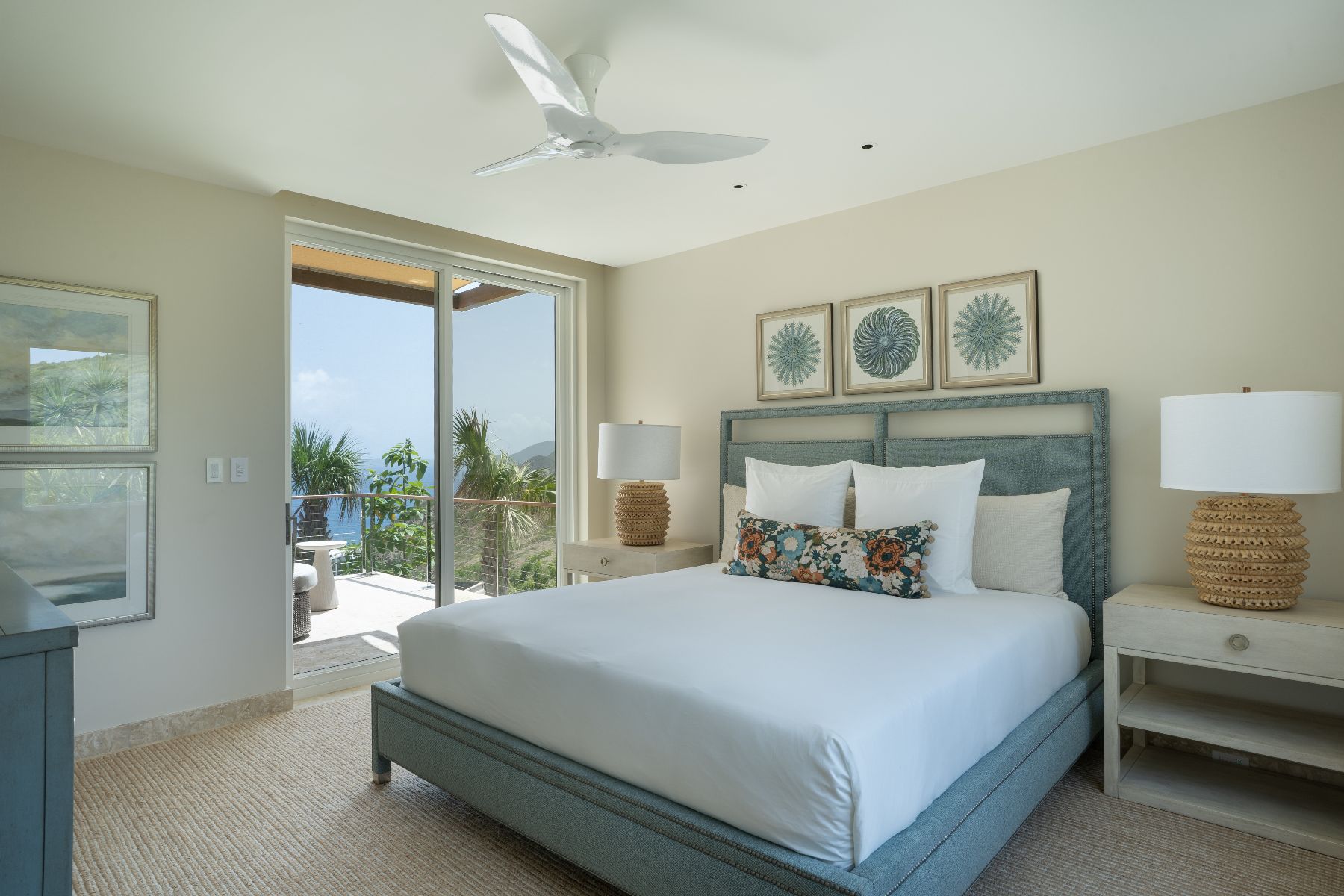 Bedroom at Quintessa in Oil Nut Bay in the British Virgin Islands