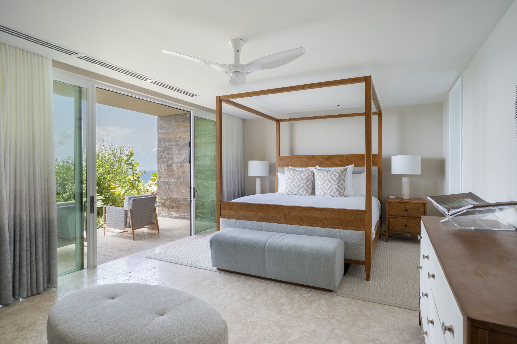 Bedroom at Quintessa in Oil Nut Bay in the British Virgin Islands