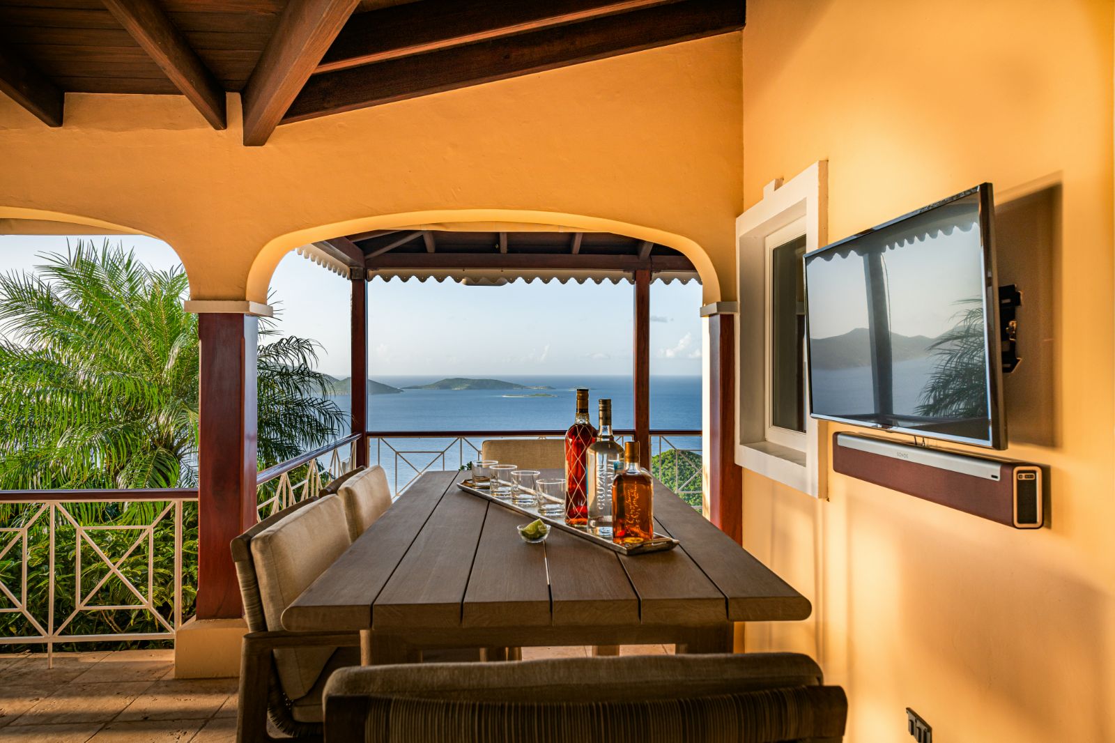 Bar at St Bernards Hill House in the British Virgin Islands