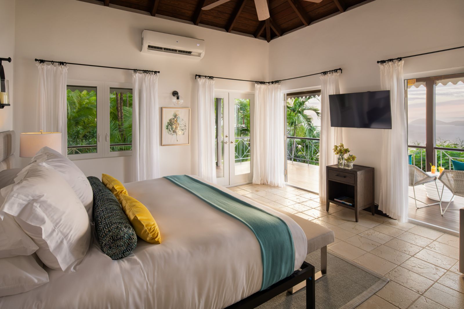 Bedroom at St Bernard's Hill House in the British Virgin Islands