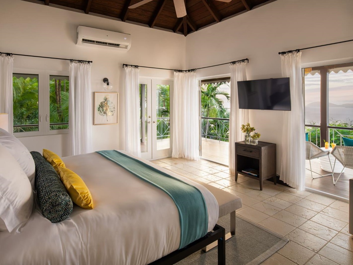 Bedroom at St Bernard's Hill House in the British Virgin Islands