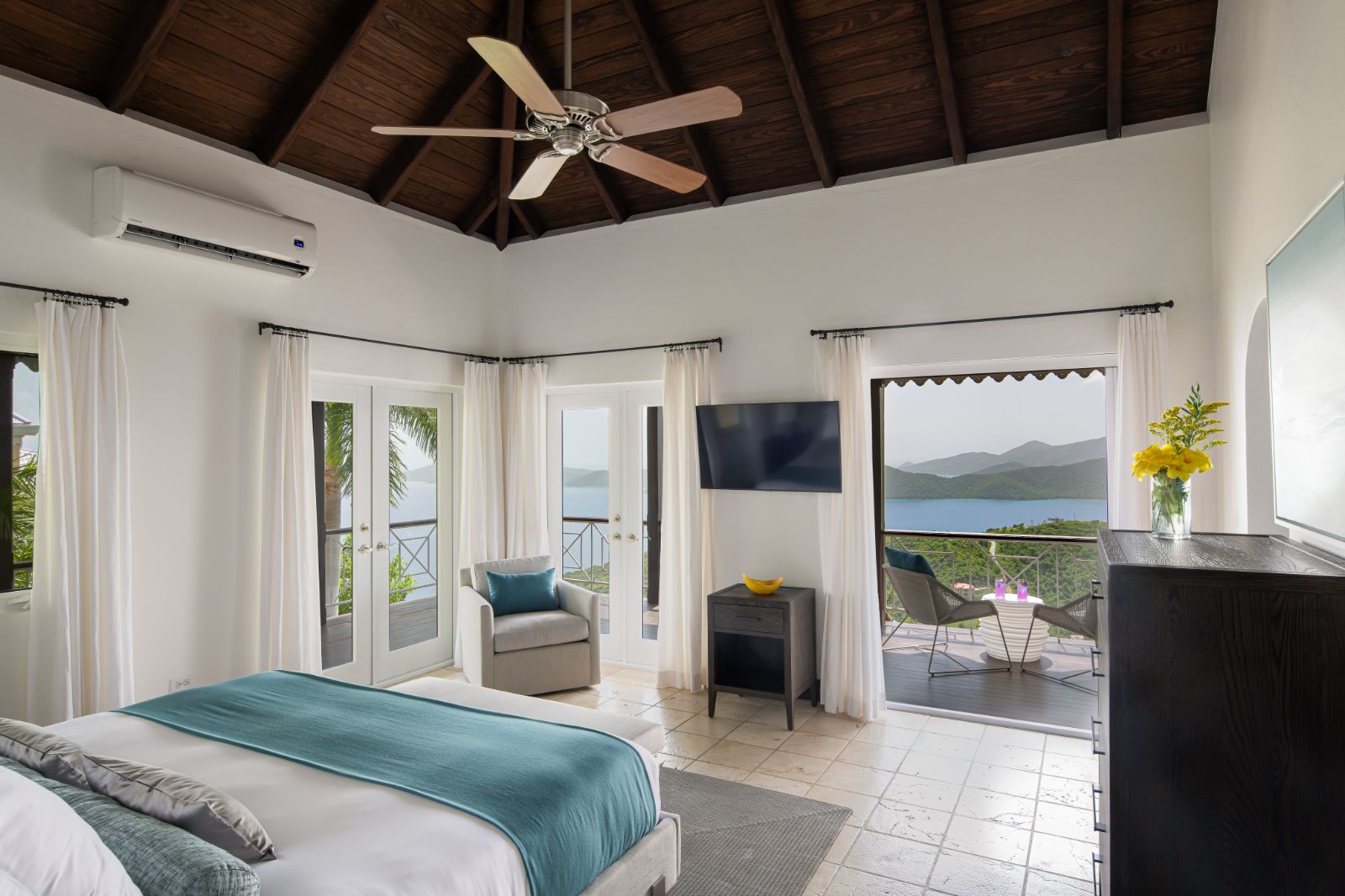 Bedroom 3 at St Bernard's Hill House in the British Virgin Islands