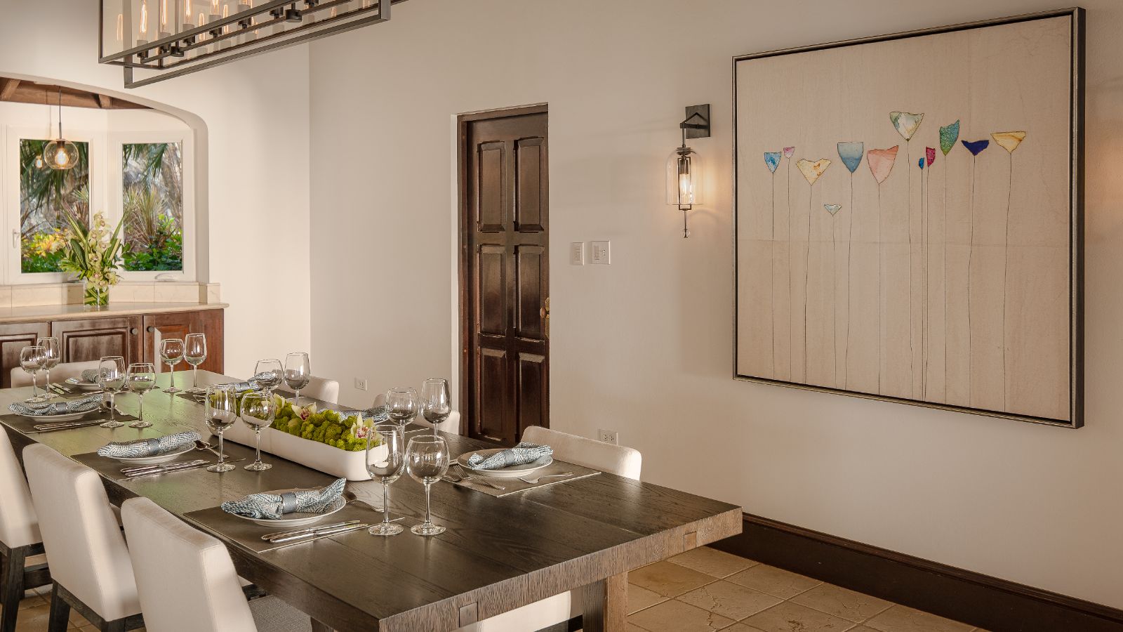Dining Room at St Bernard's Hill House in the British Virgin Islands