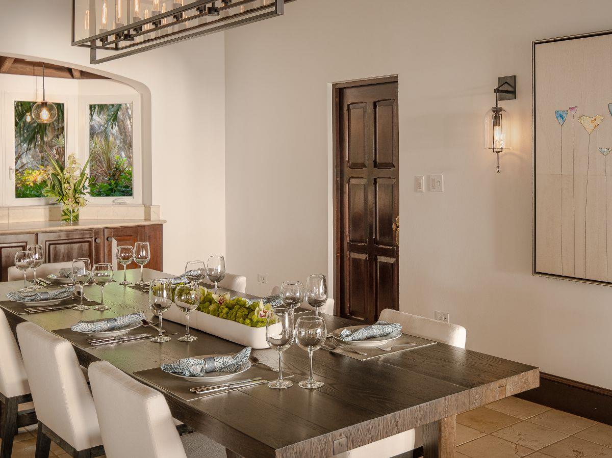 Dining Room at St Bernard's Hill House in the British Virgin Islands