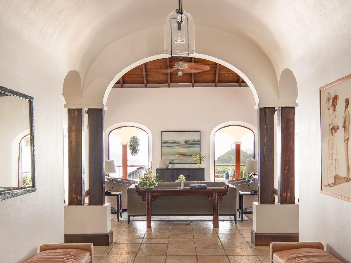 Foyer at St Bernard's Hill House in the British Virgin Islands