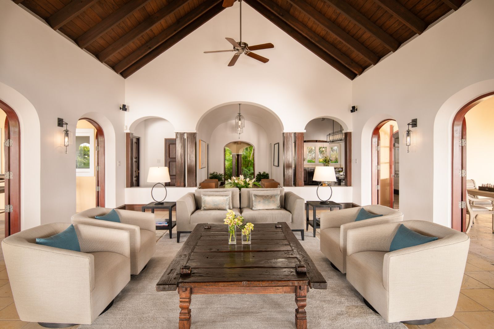 Living Room at St Bernard's Hill House in the British Virgin Islands