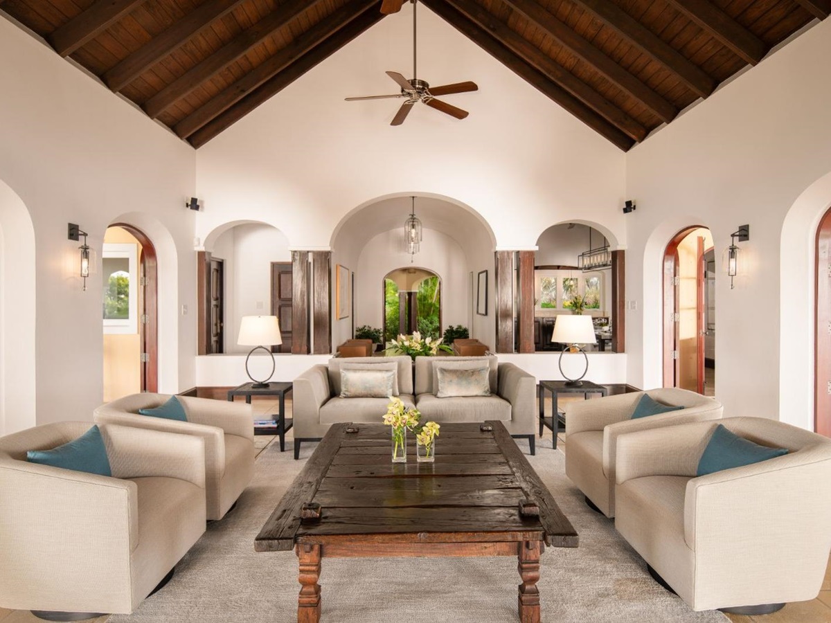 Living Room at St Bernard's Hill House in the British Virgin Islands