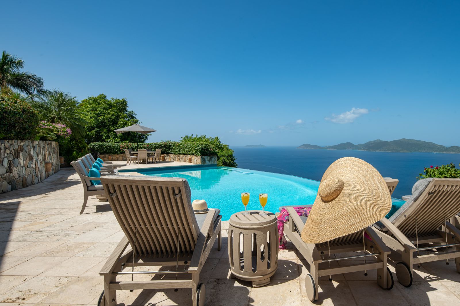 Pool Deck at St Bernard's Hill House in the British Virgin Islands
