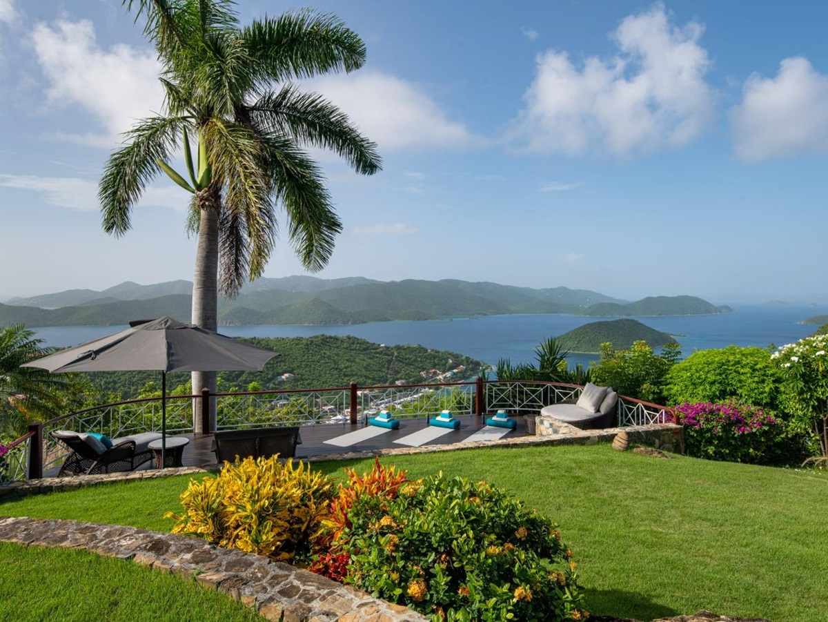 Sun Deck at St Bernard's Hill House in the British Virgin Islands