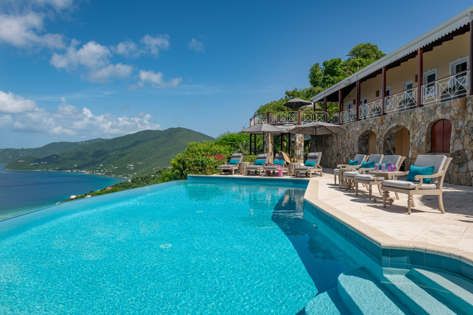 Swimming Pool at St Bernard's Hill House in the British Virgin Islands