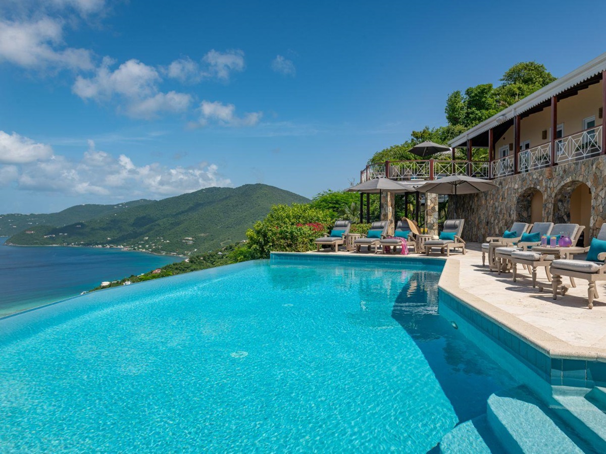 Swimming Pool at St Bernard's Hill House in the British Virgin Islands