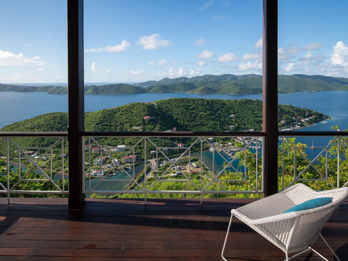 Veranda View at St Bernard's Hill House in the British Virgin Islands