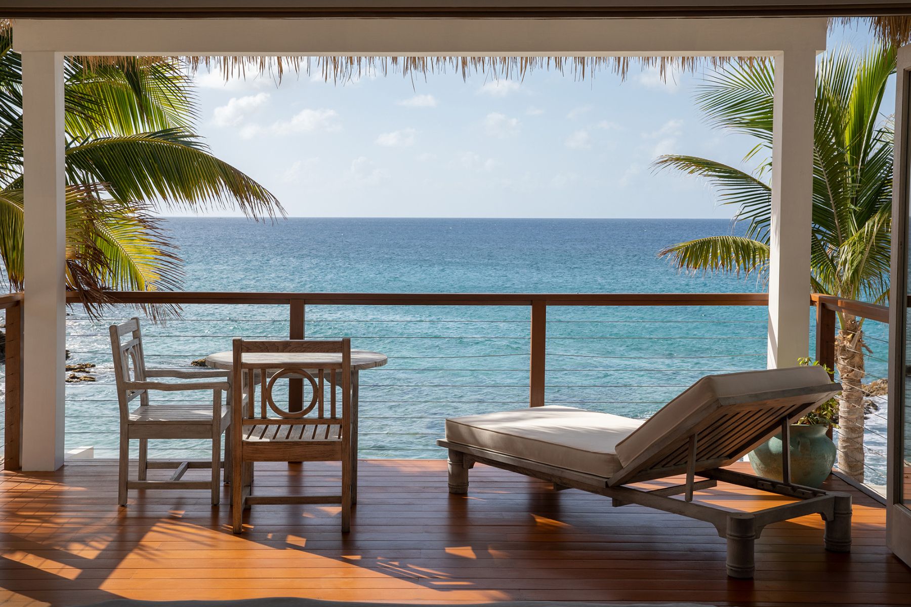 Bedroom 1 view from Beach Villa at The Branson Estate on Moskito Island in the British Virgin Islands