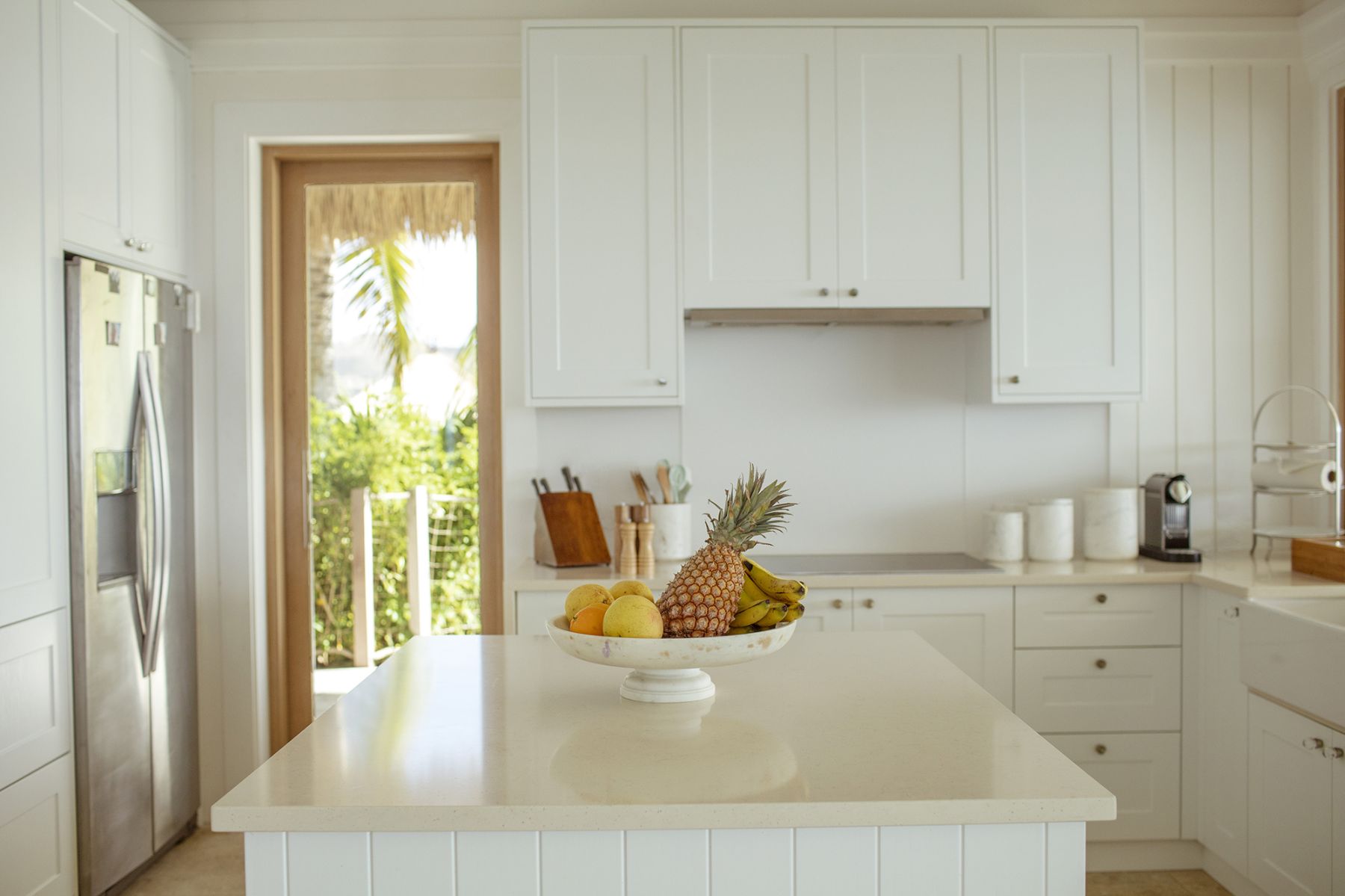 Kitchen in Headland House at The Branson Estate on Moskito Island in the British Virgin Islands