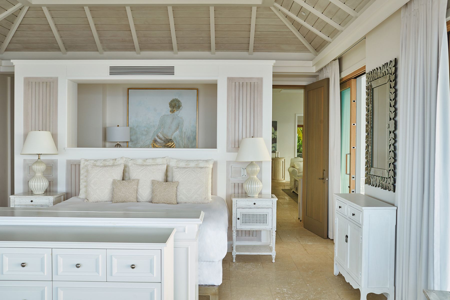 Master Bedroom at Headland House at The Branson Estate on Moskito Island in the British Virgin Islands