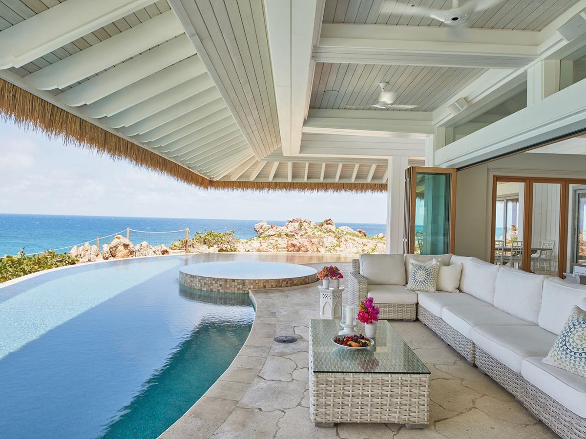 Pool in Headland House at The Branson Estate on Moskito Island in the British Virgin Islands