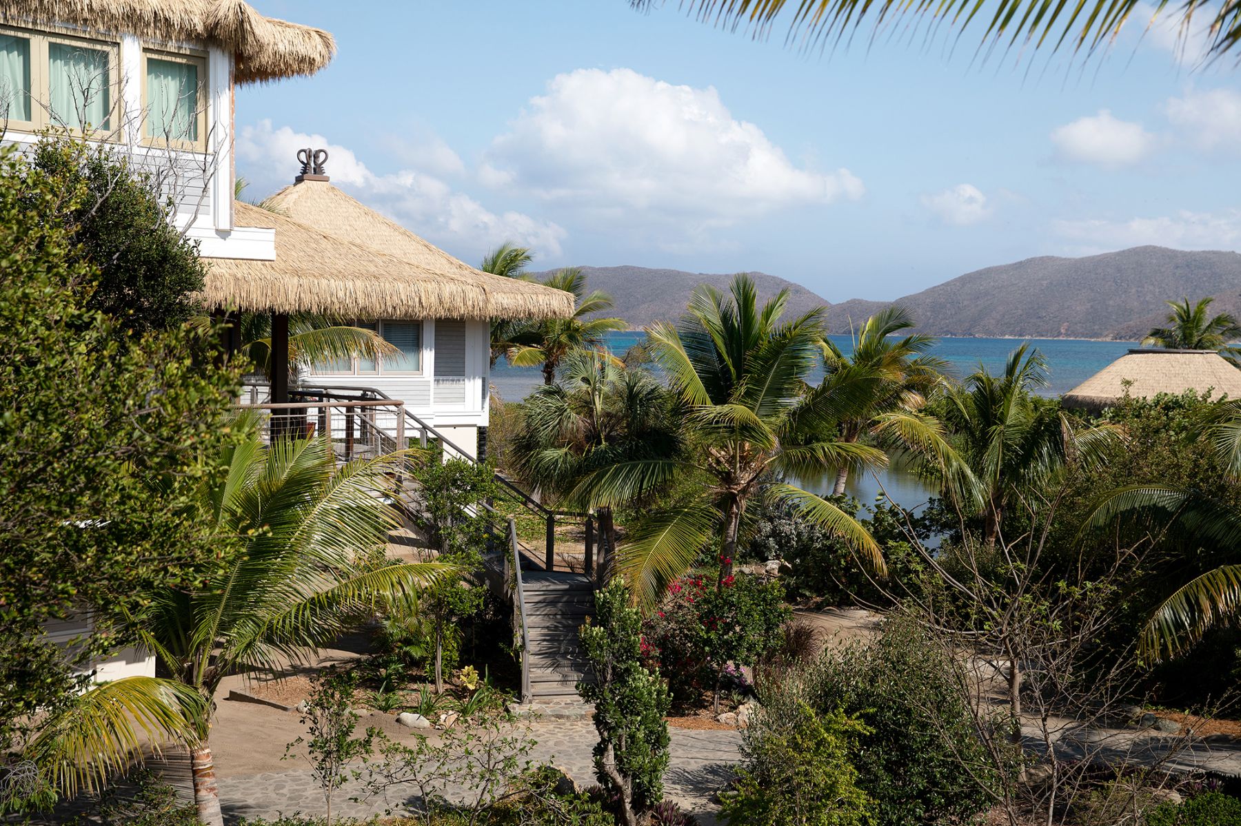 Aerial shot of Mangrove Villa at The Branson Estate on Moskito Island in the British Virgin Islands