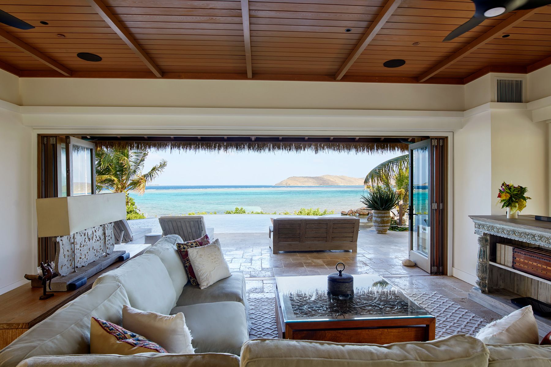 View from Mangrove Villa at The Branson Estate on Moskito Island in the British Virgin Islands