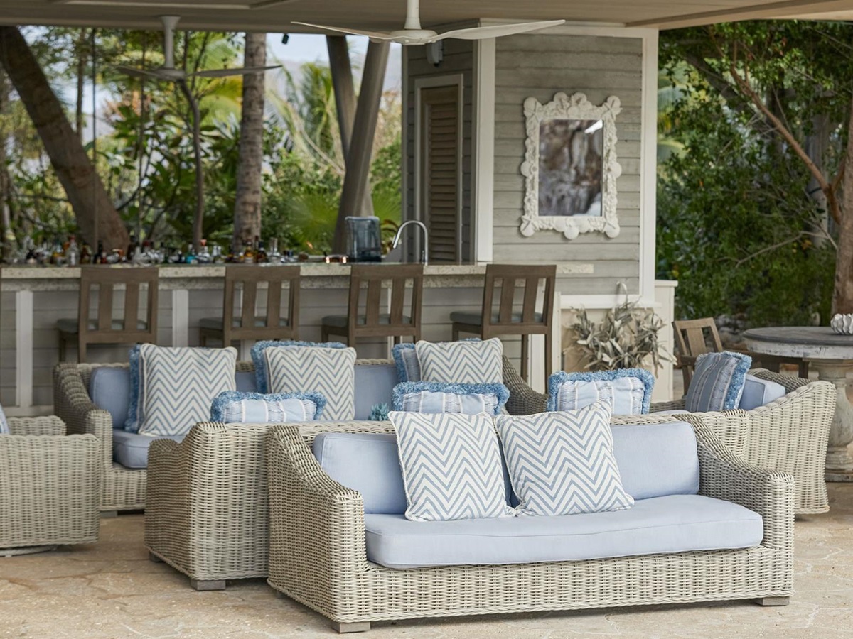 Seating in The Cove at The Branson Estate on Moskito Island in the British Virgin Islands