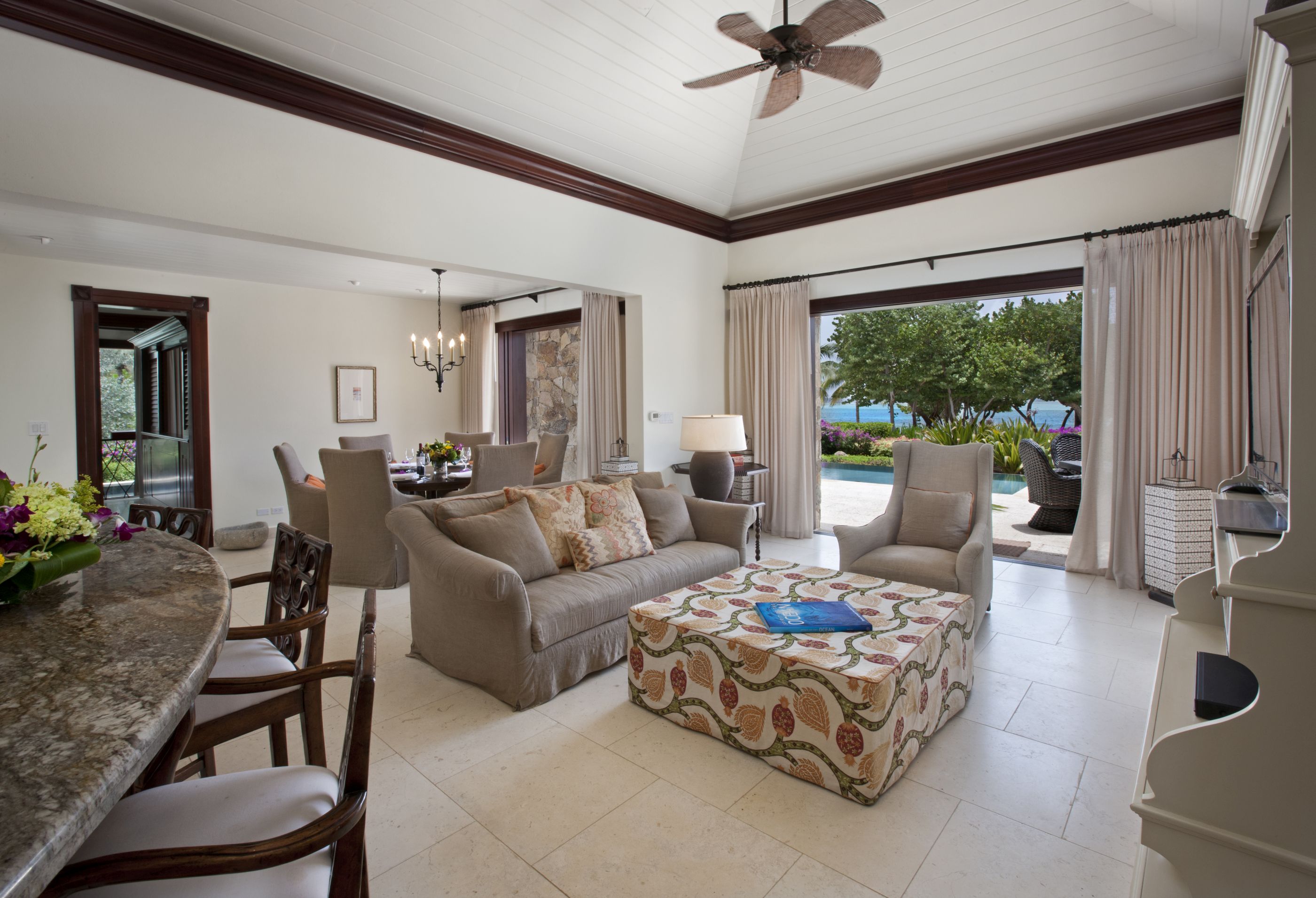 Living room of Villa Jewel Box, British Virgin Islands