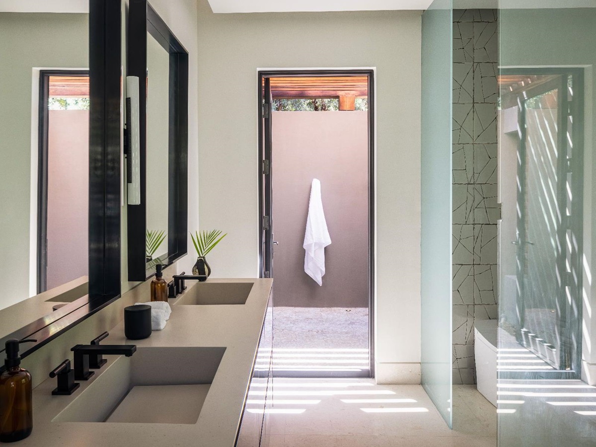 Bathroom at Xela in Oil Nut Bay in the British Virgin Islands