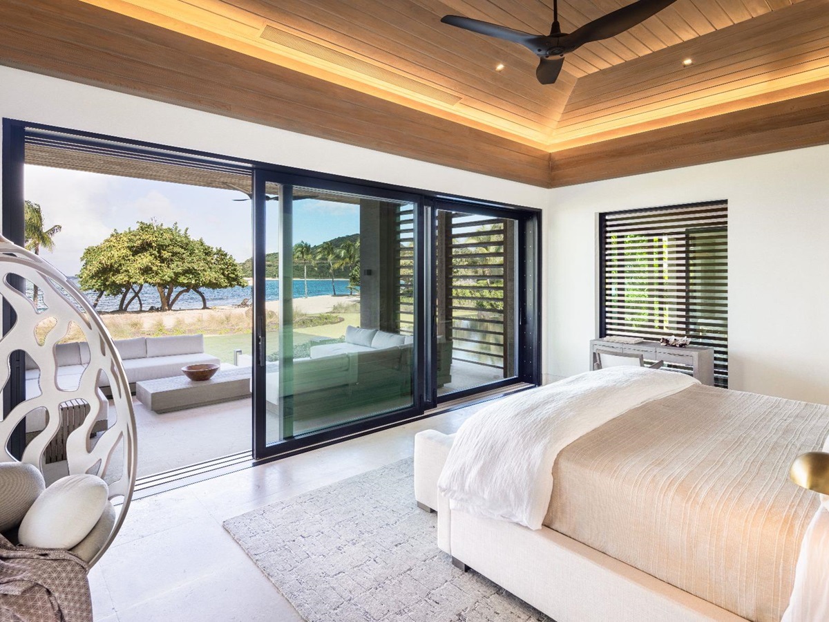 Bedroom at Xela in Oil Nut Bay in the British Virgin Islands
