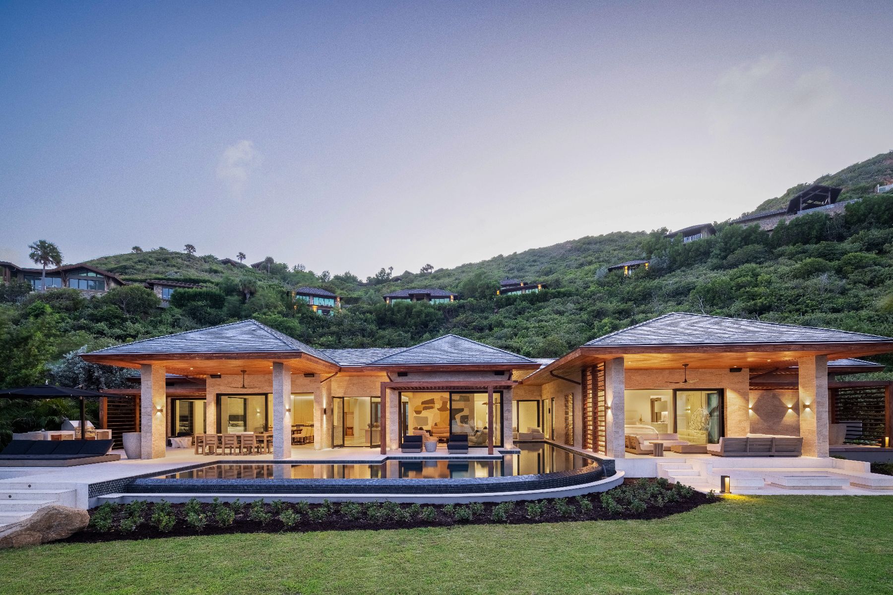 Exterior of villa at Xela in Oil Nut Bay in the British Virgin Islands