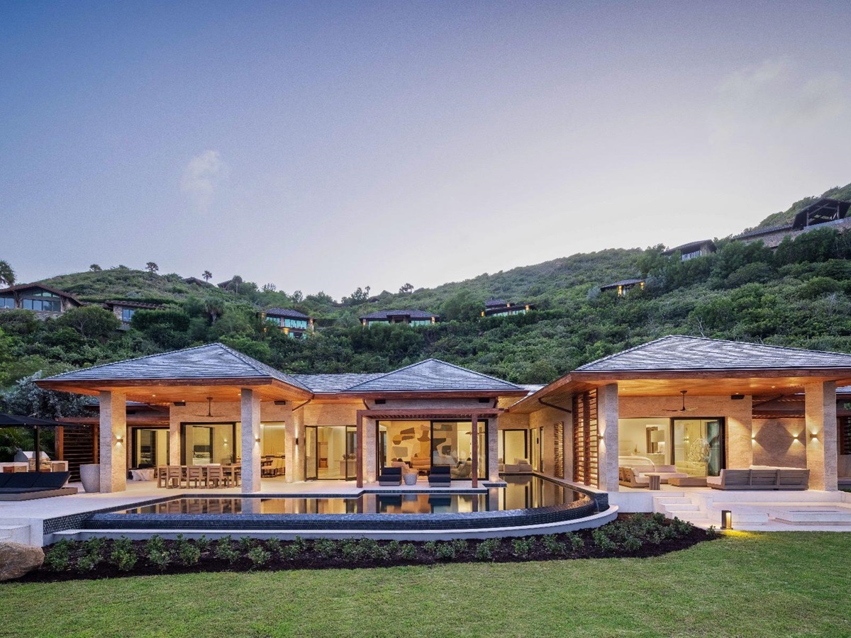 Exterior of villa at Xela in Oil Nut Bay in the British Virgin Islands