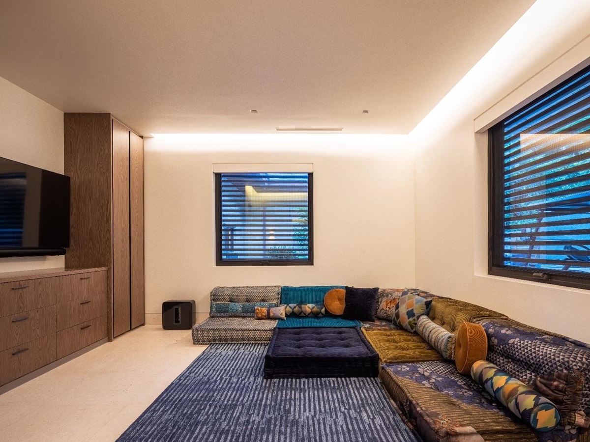 Living room at Xela in Oil Nut Bay in the British Virgin Islands