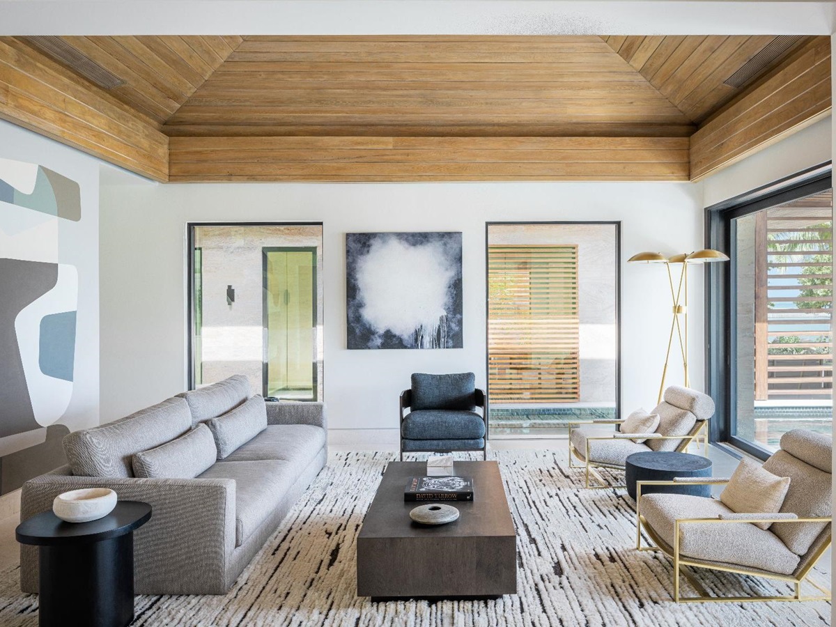 Sitting room at Xela in Oil Nut Bay in the British Virgin Islands