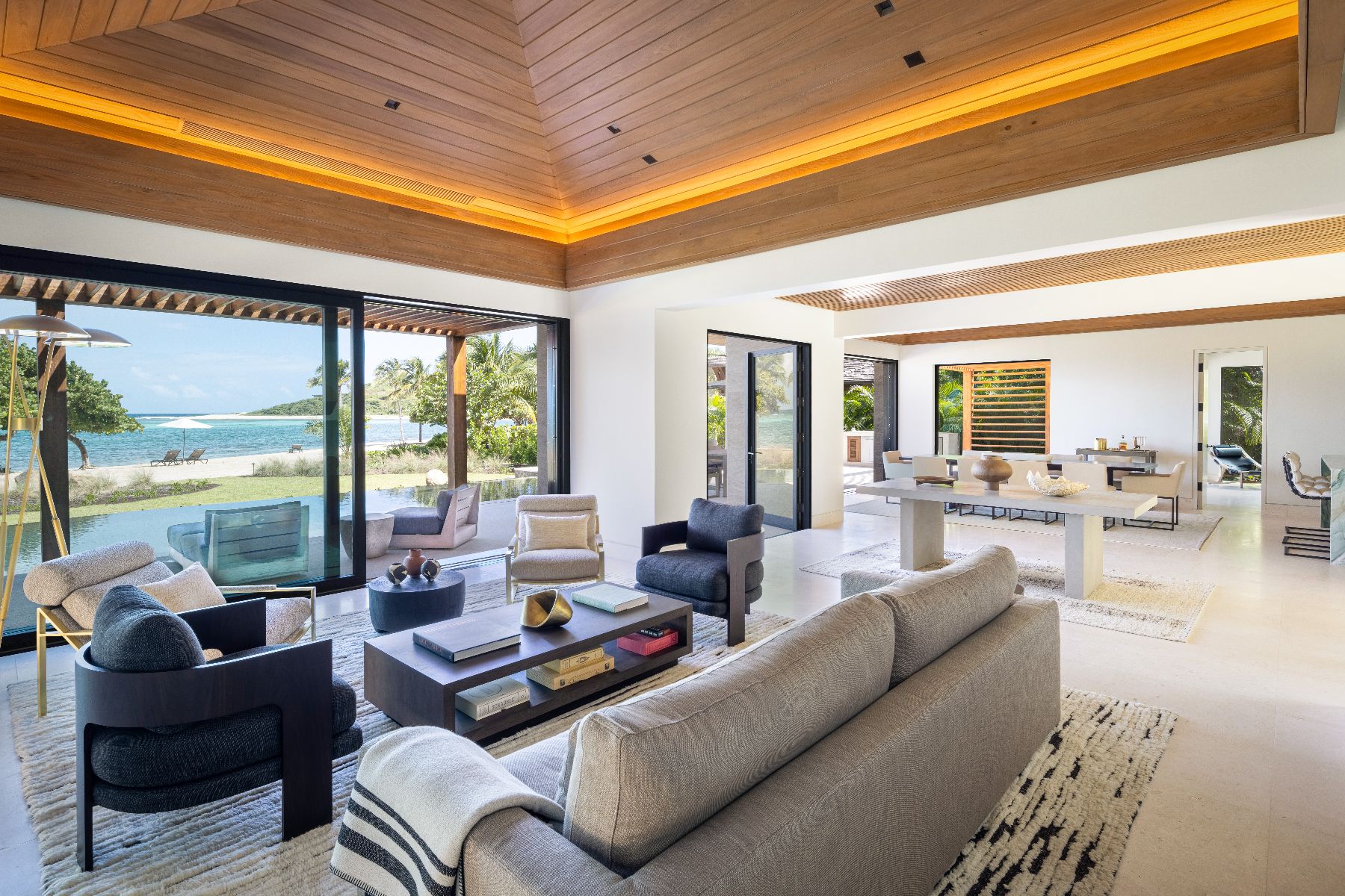 Sitting room at Xela in Oil Nut Bay in the British Virgin Islands