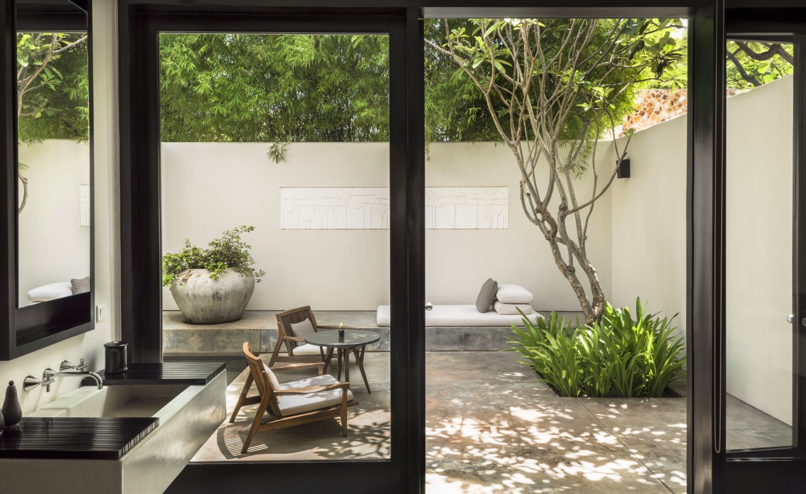 Courtyard suite at Amansara in the Siem Reap region of Cambodia