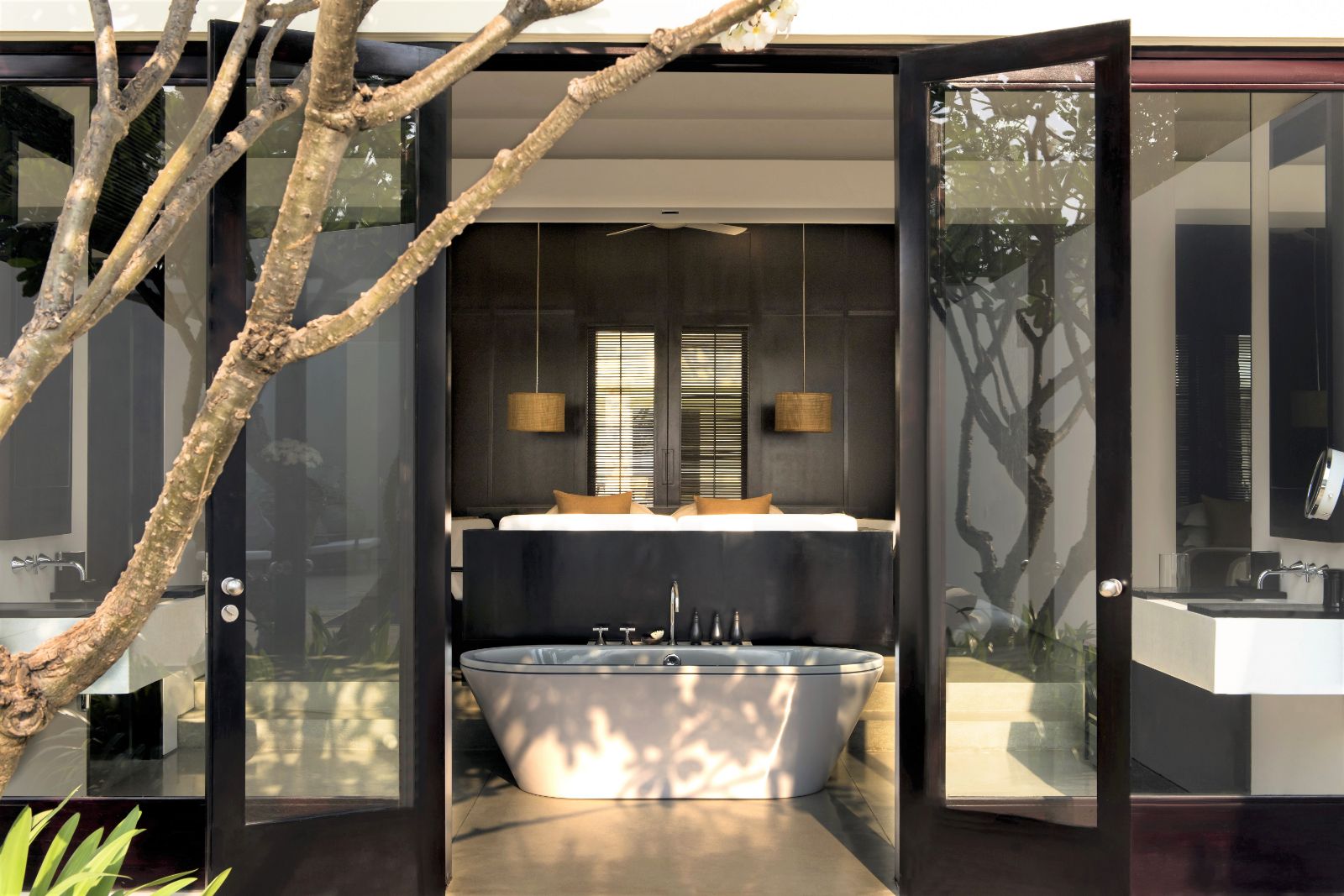 Guest suite exterior at Amansara in the Siem Reap region of Cambodia