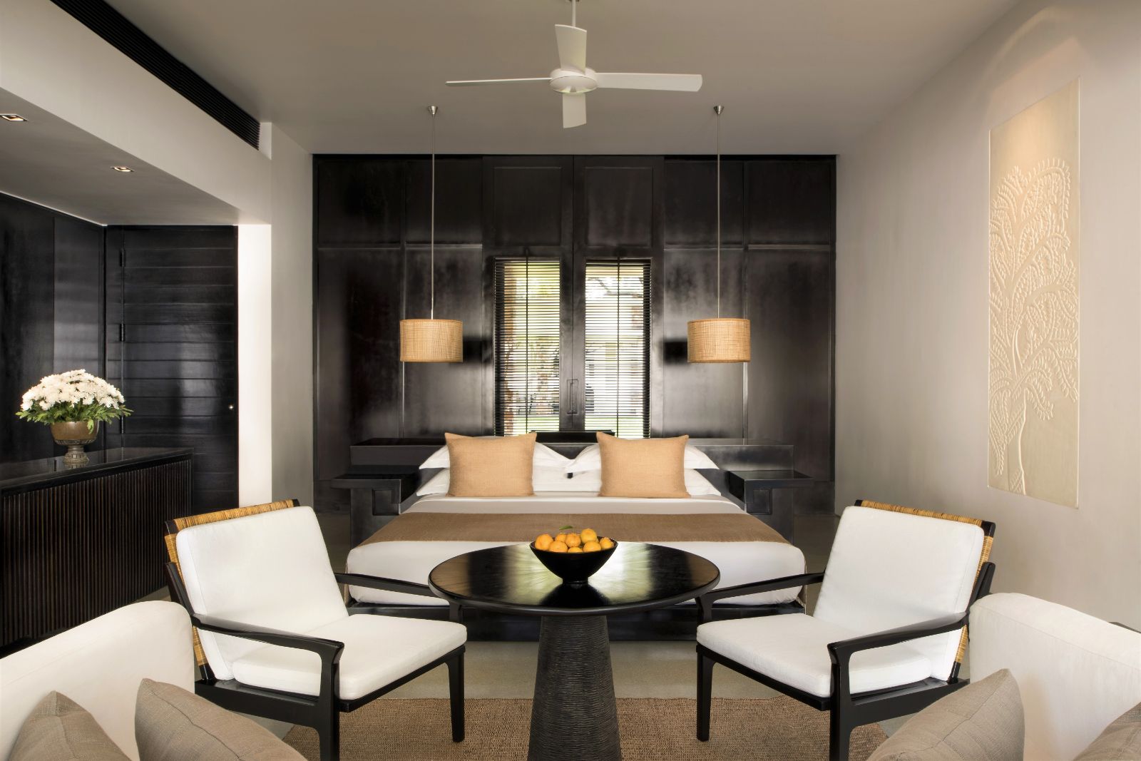 Guest suite at Amansara in the Siem Reap region of Cambodia