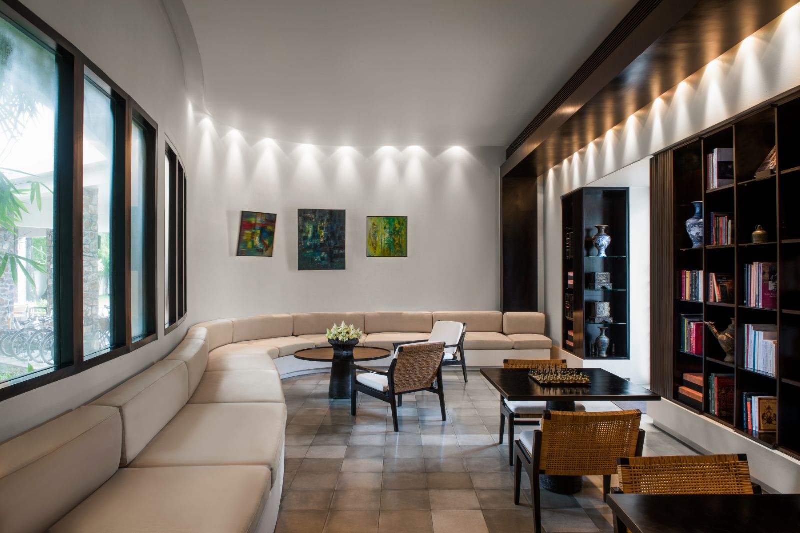 Library at Amansara in the Siem Reap region of Cambodia